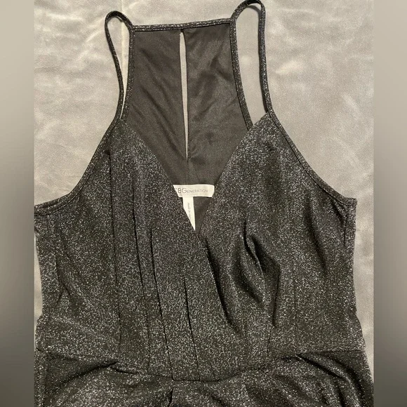 NWT | BCBGenaration|  Midi Metalic Black Dress | Small - Picture 7 of 14